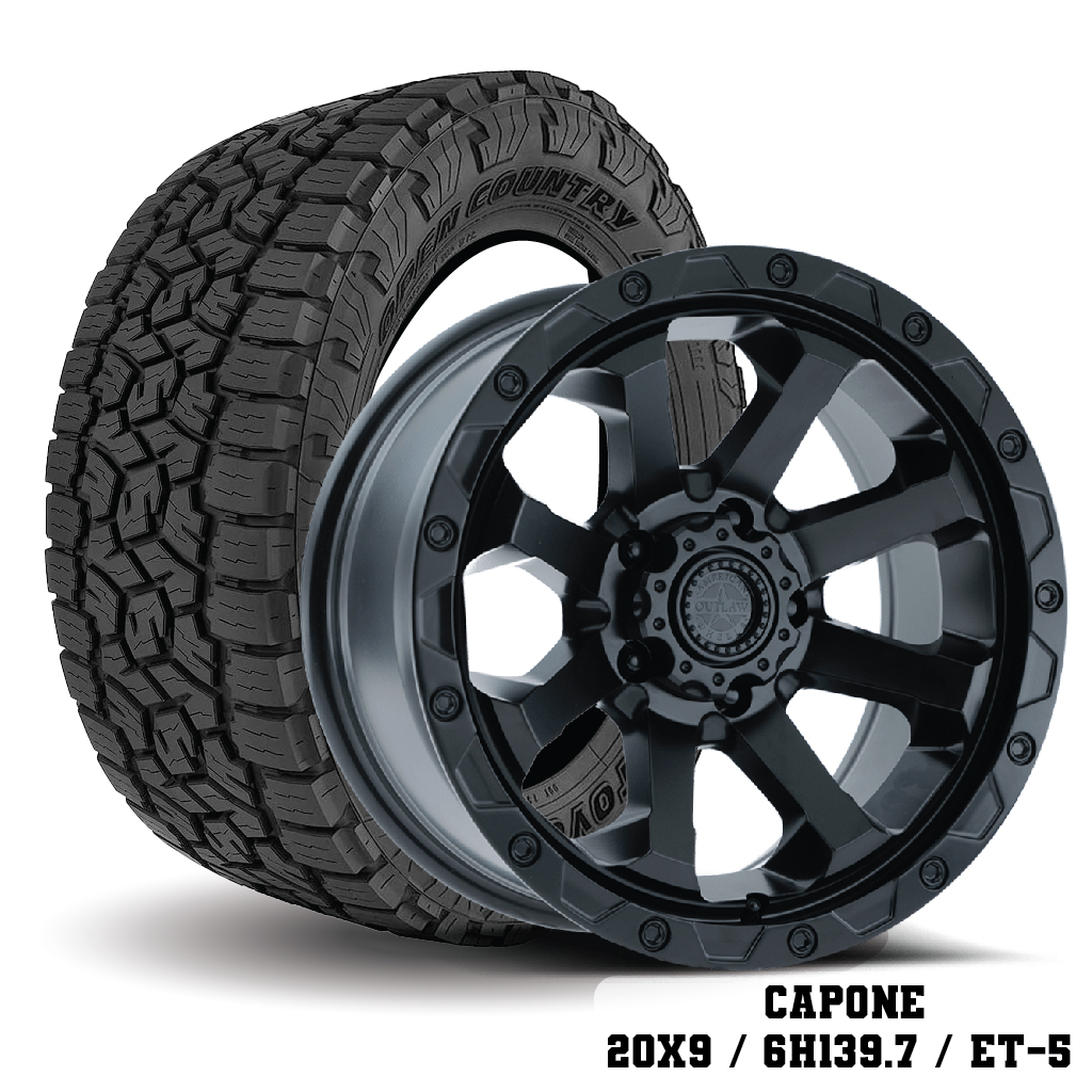 Tires TOYO OPAT3 285/50R20 + Max CAPONE 20x9 6H139.7 ET-5 (Price includes 4 lines)