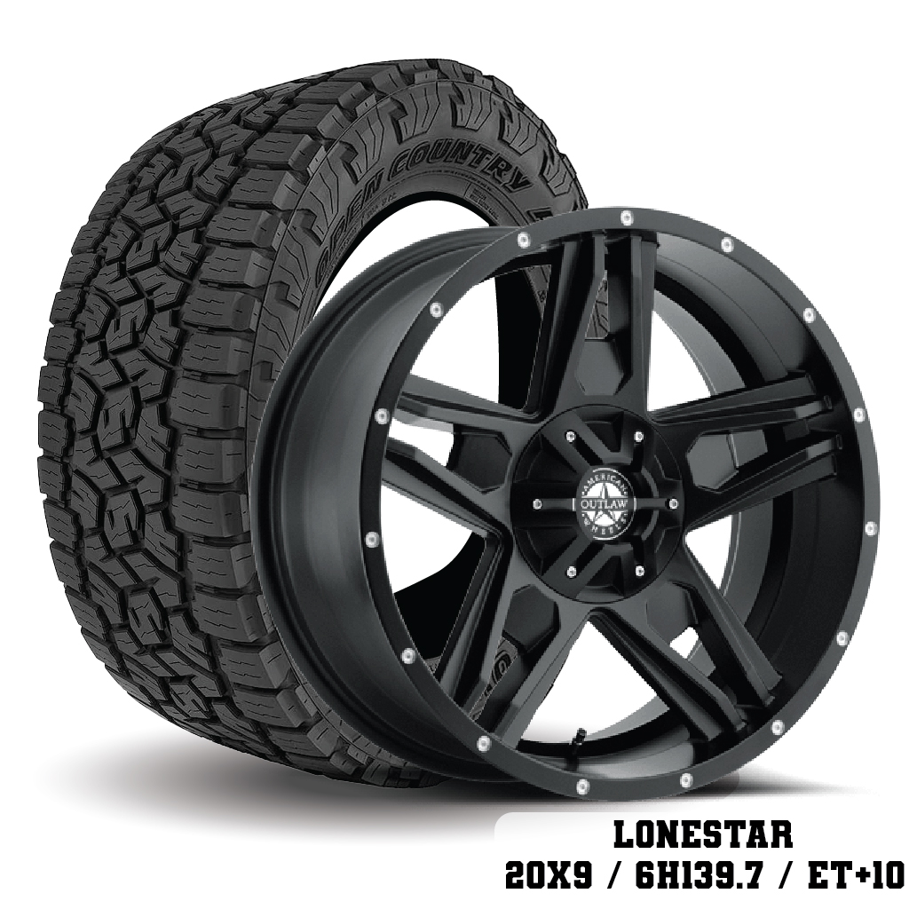 Tires TOYO OPAT3 285/50R20 + Max LONESTAR 20x9 6H139.7 ET+10 (Price includes 4 lines)