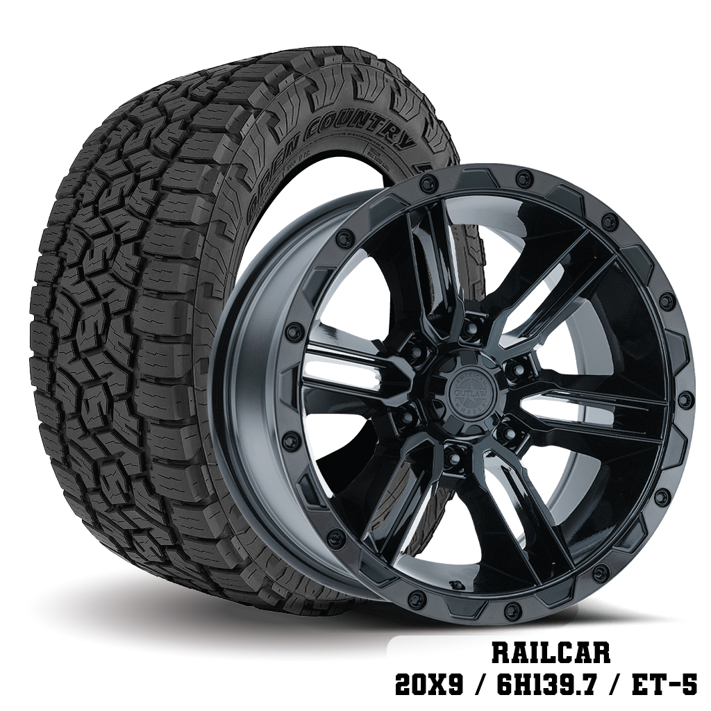 Tires TOYO OPAT3 285/50R20 + Max RAILCAR 20x9 6H139.7 ET-5 (Price includes 4 lines)