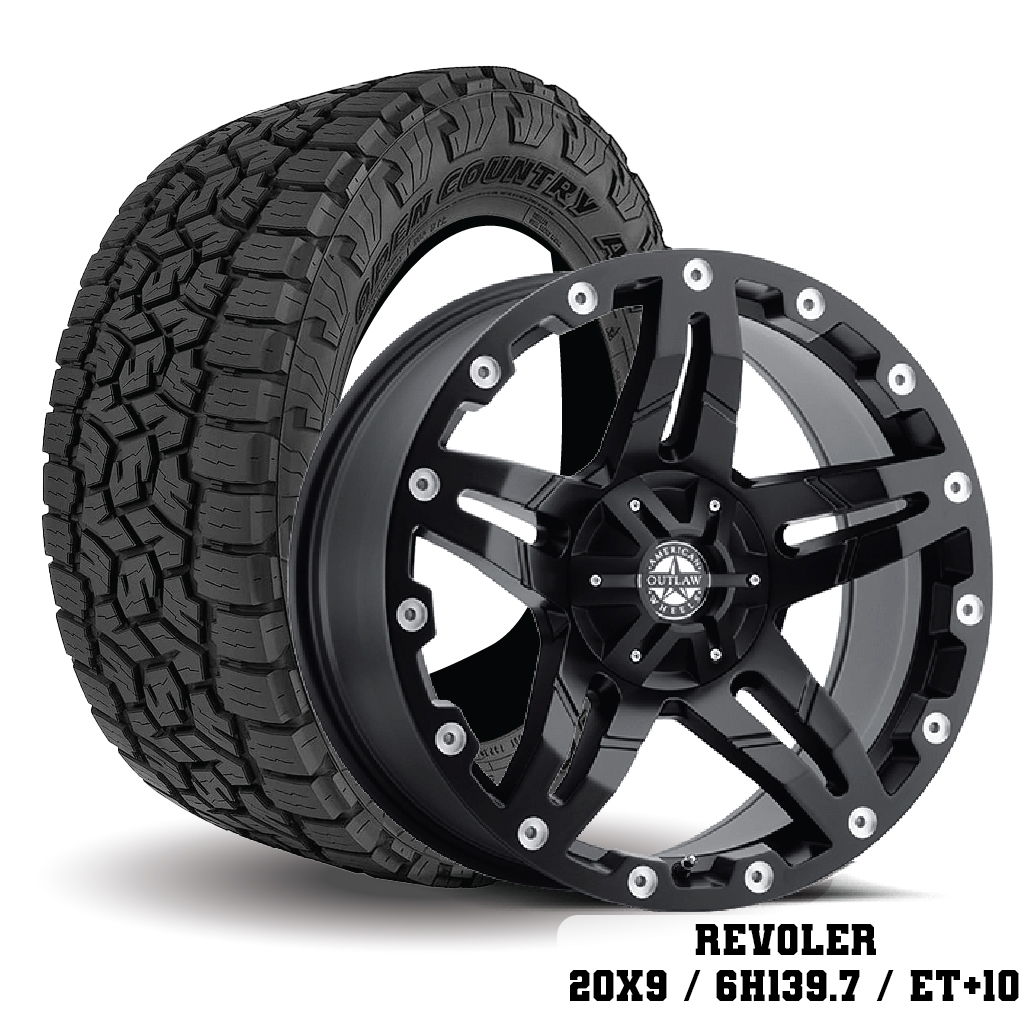 Tires TOYO OPAT3 285/50R20 + Max REVOLVER 20x9 6H139.7 ET+10 (Price includes 4 lines)